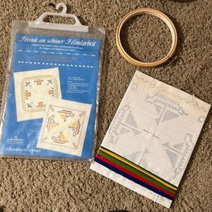 VTG German Cross Stitch Kit Freude an schöner Handarbeit Made in Germany